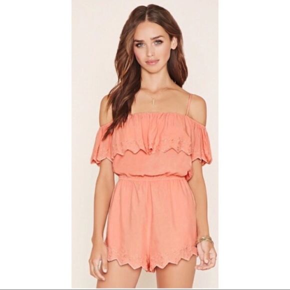 Forever 21 Pants - ✨ Embroidery Open-Shoulder Romper ✨